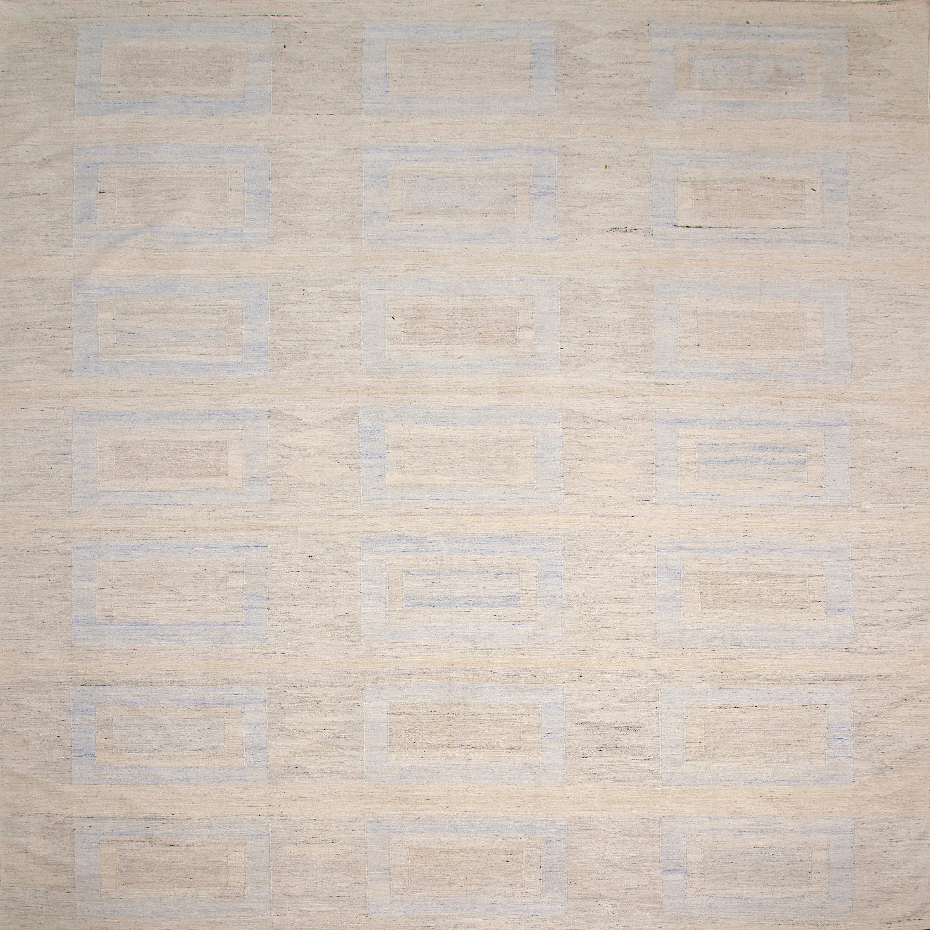 Grey Swedish Inspired Flatweave Art Silk Rug - 9' x 12'