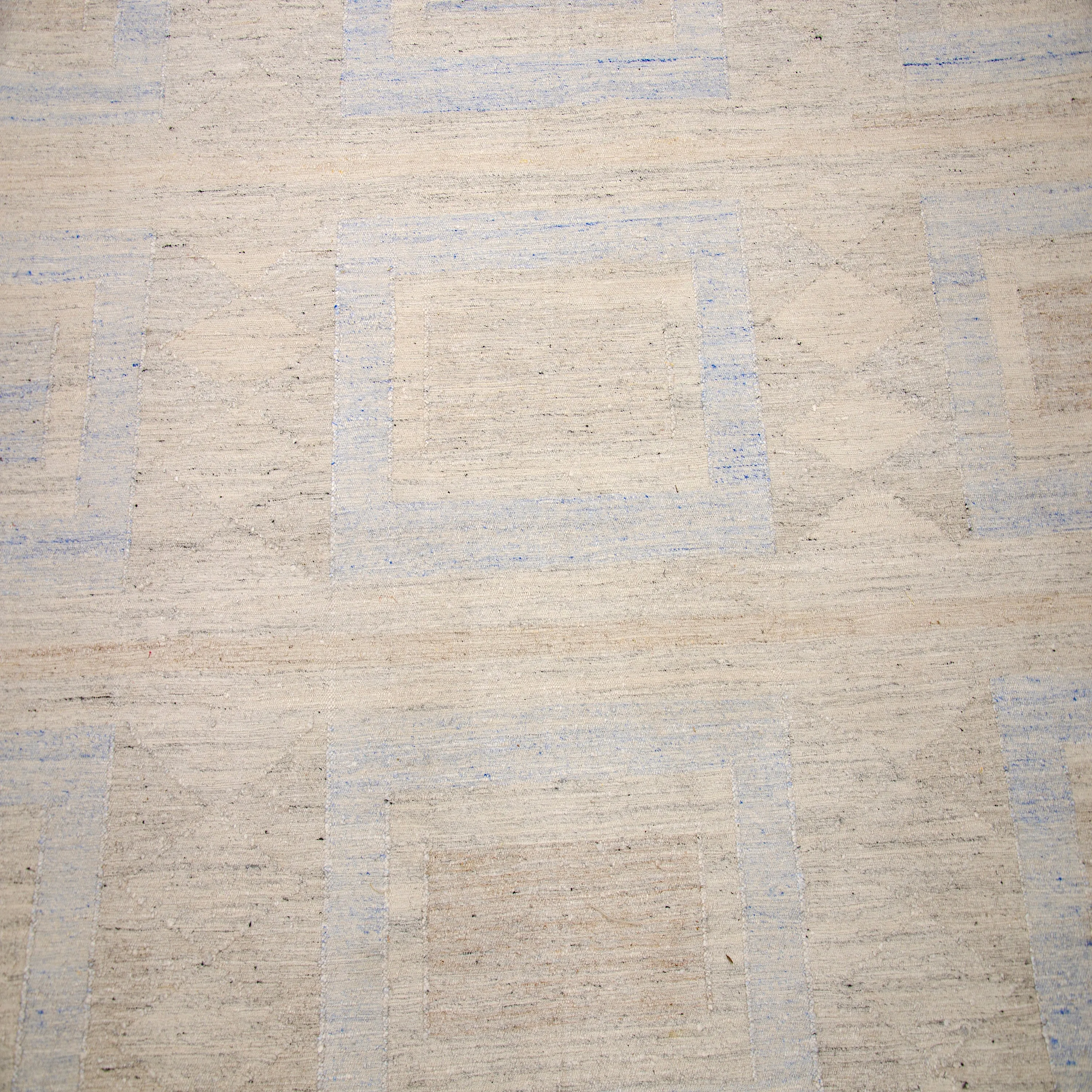 Grey Swedish Inspired Flatweave Art Silk Rug - 9' x 12'