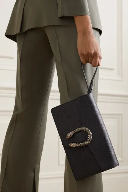 Gucci Dionysus Leather Purse in Black