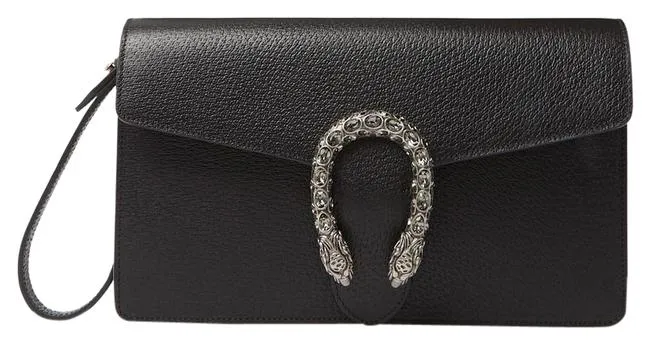 Gucci Dionysus Leather Purse in Black