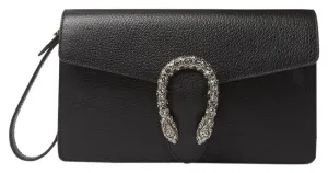 Gucci Dionysus Leather Purse in Black