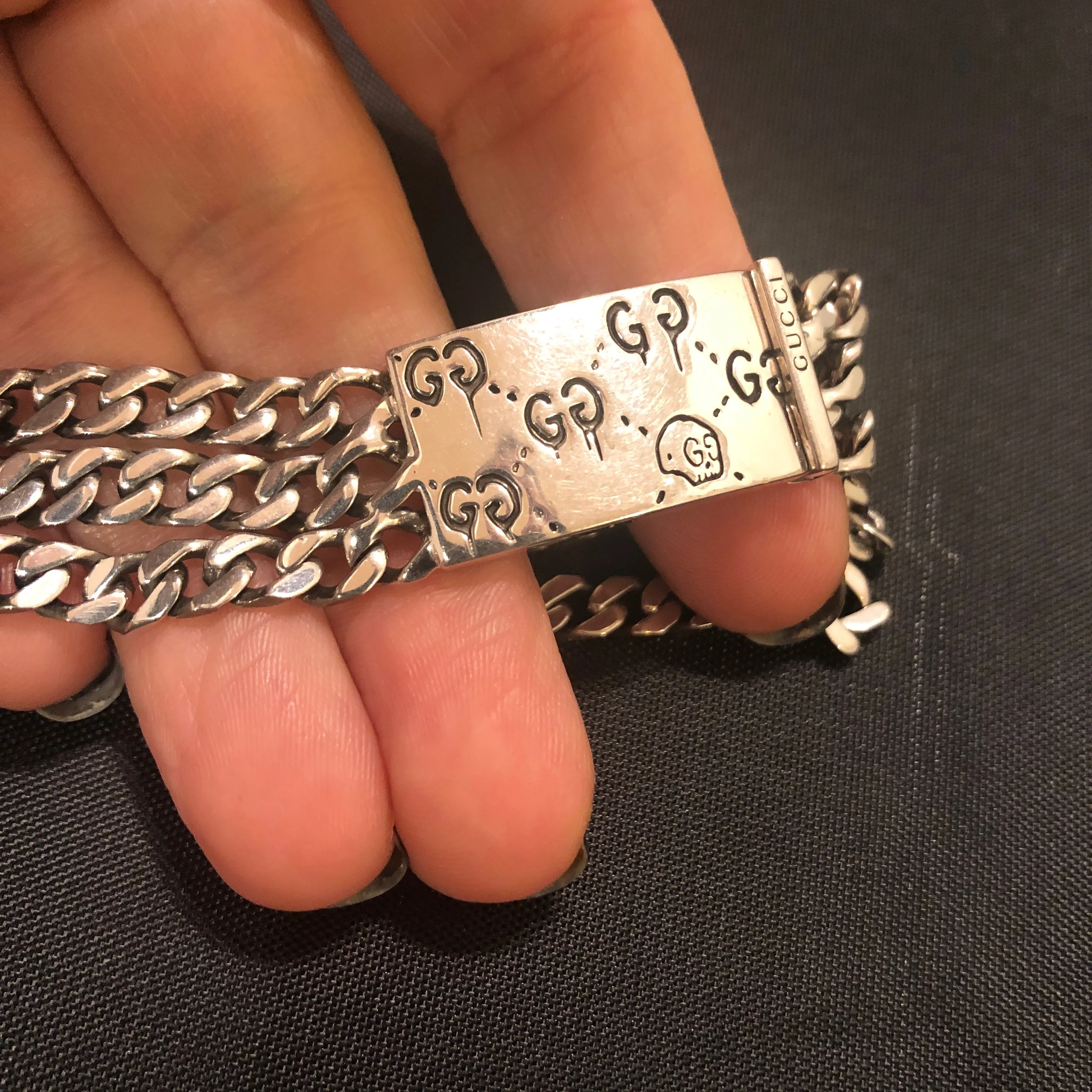 Gucci Ghost Chain Bracelet in Sterling Silver