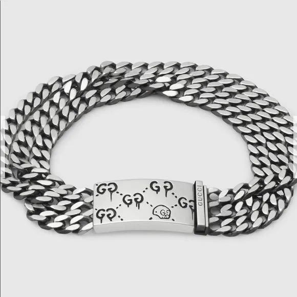 Gucci Ghost Chain Bracelet in Sterling Silver