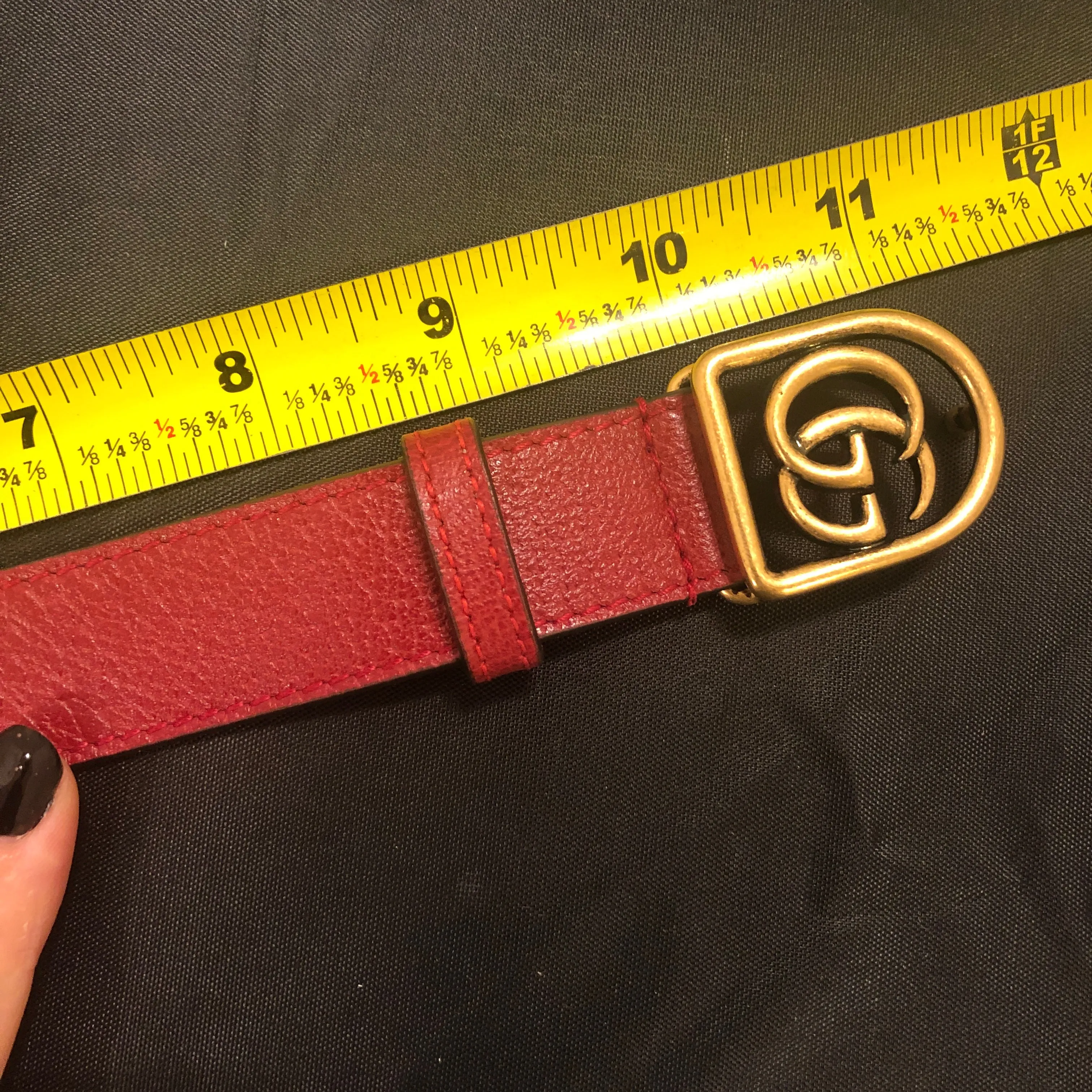 Gucci Leather GG Charm Bracelet in Red