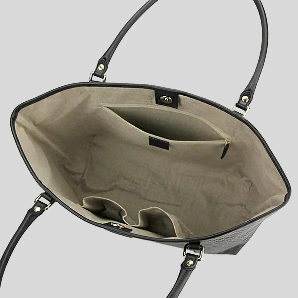 Gucci Micro GG Joy Medium Leather Tote Black RS-449647