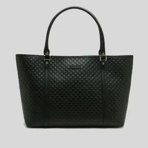 Gucci Micro GG Joy Medium Leather Tote Black RS-449647