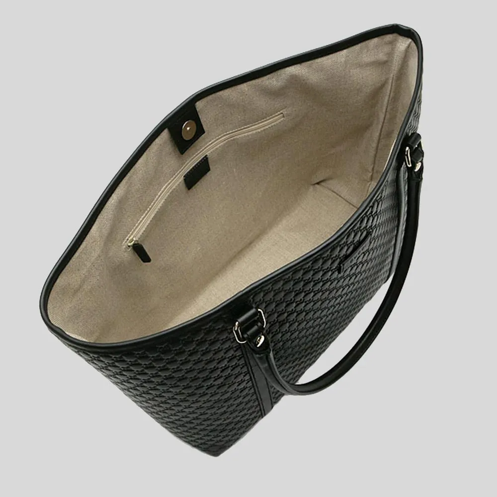 Gucci Micro GG Joy Medium Leather Tote Black RS-449647
