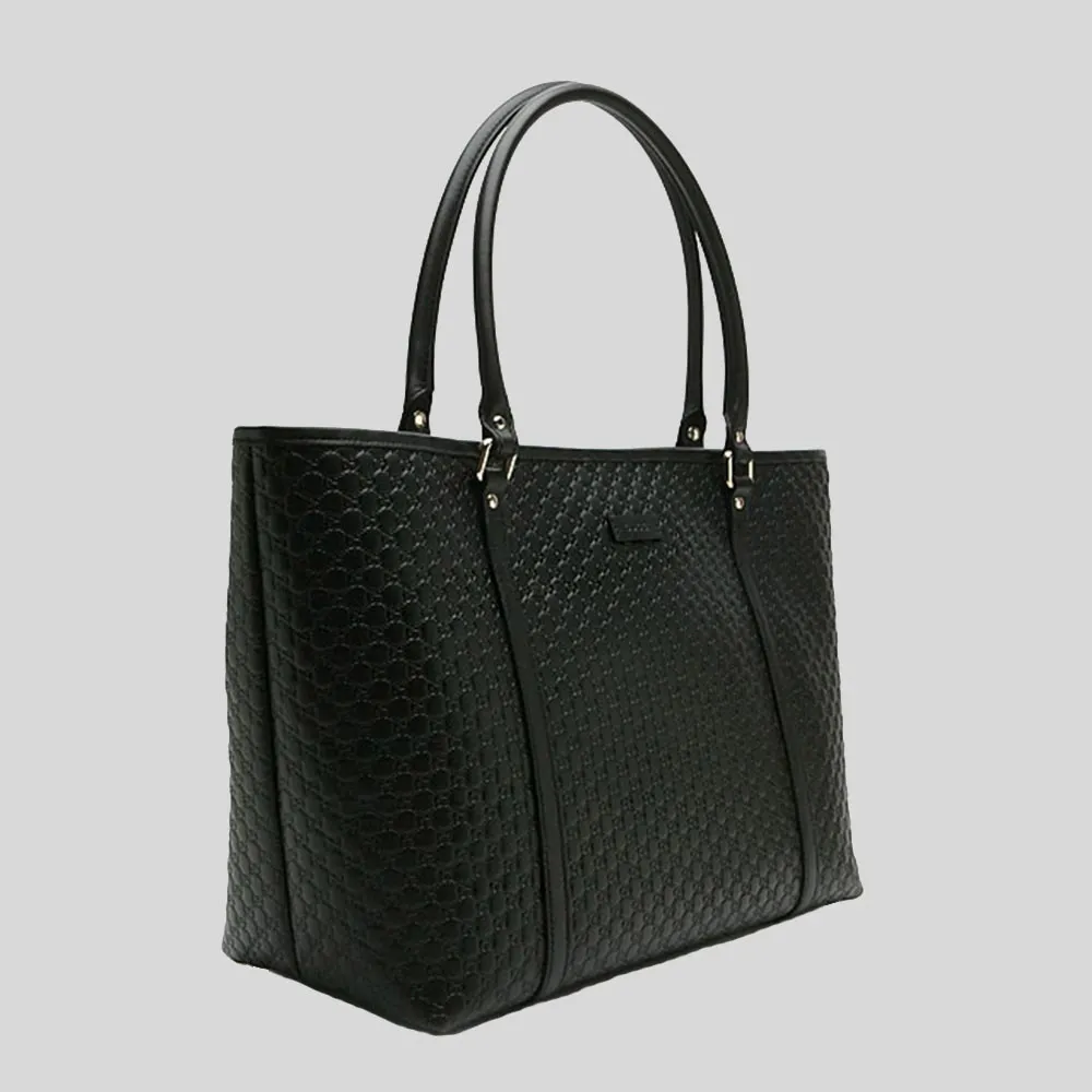 Gucci Micro GG Joy Medium Leather Tote Black RS-449647