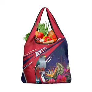 Haiti Personalized Grocery Bag Hispaniolan Trogon Tropical Vibes LT7
