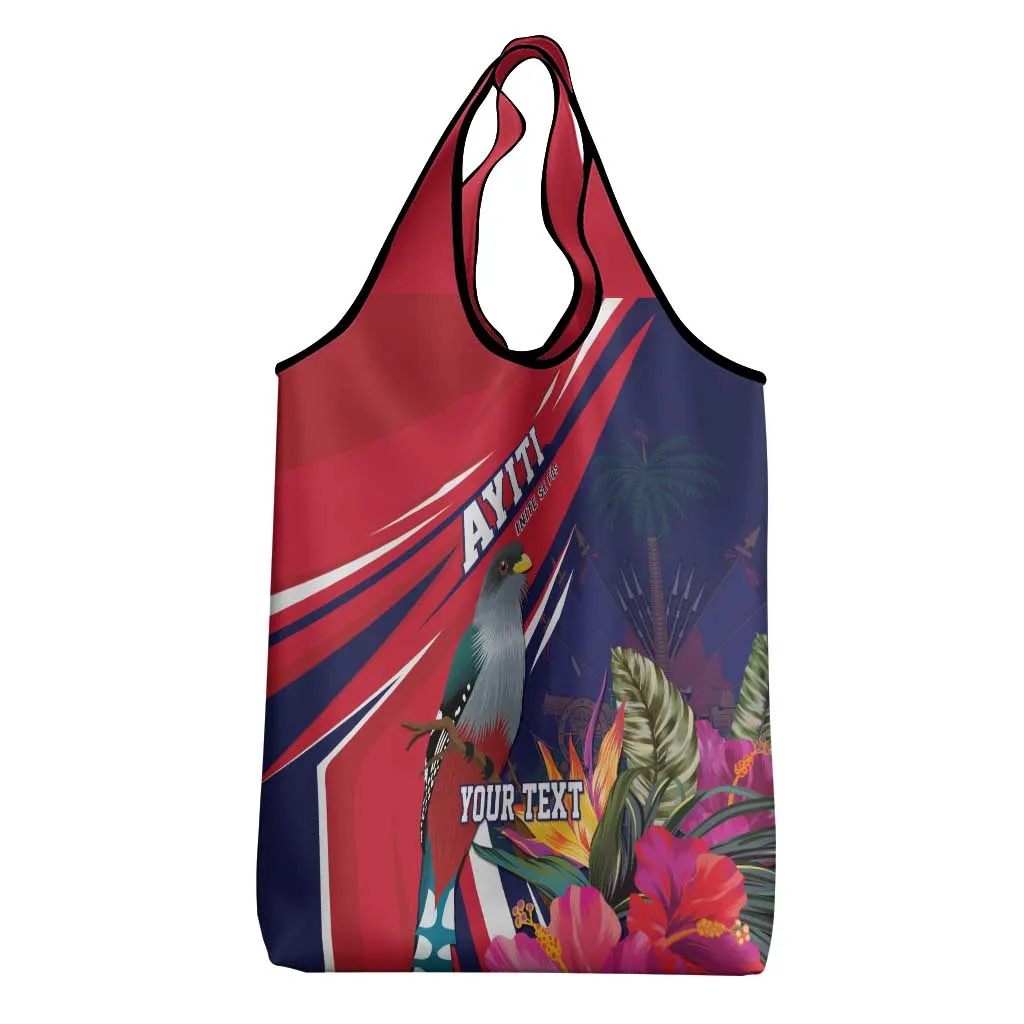 Haiti Personalized Grocery Bag Hispaniolan Trogon Tropical Vibes LT7