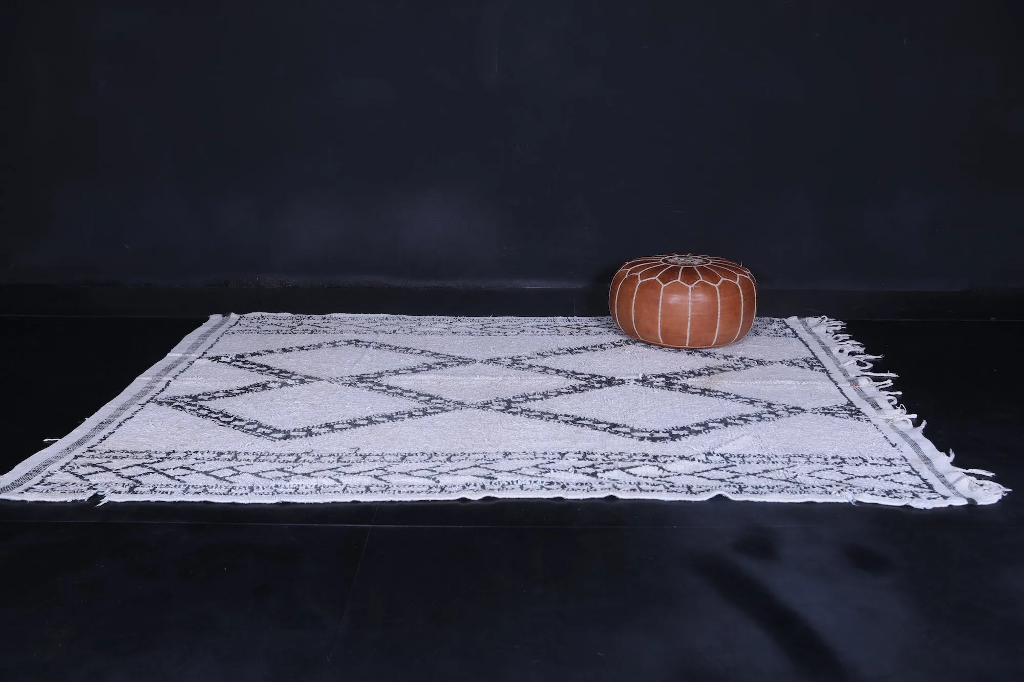 Handmade Trellis Rug – 5.8 x 8.4 ft Authentic Berber Wool Rug
