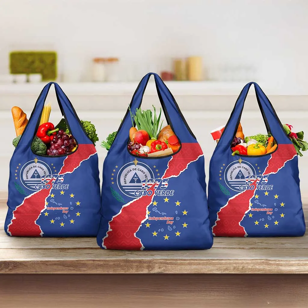 Happy Cabo Verde Grocery Bag 50th Anniversary of Independence LT15