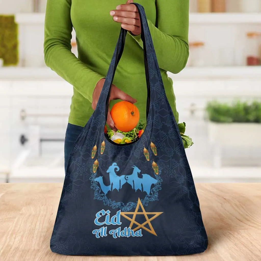 Happy Eid Al-Adha Grocery Bag Morocco Mubarak LT15