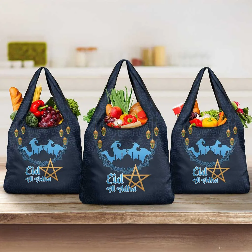 Happy Eid Al-Adha Grocery Bag Morocco Mubarak LT15