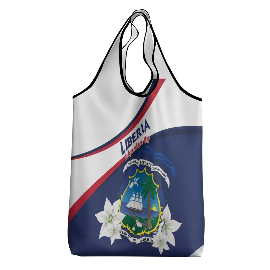 Happy Liberia Independence Day Grocery Bag LT15