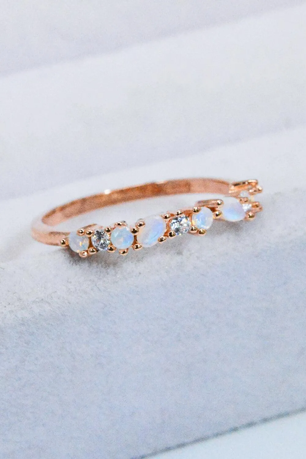 Hazel Blues® | Moonstone and Zircon Decor Ring