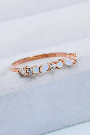 Hazel Blues® | Moonstone and Zircon Decor Ring