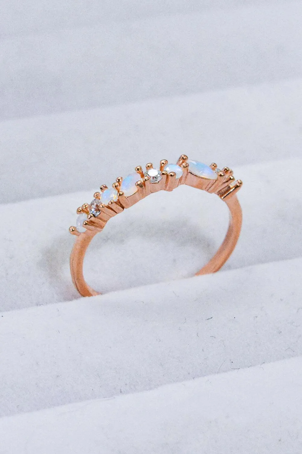 Hazel Blues® | Moonstone and Zircon Decor Ring