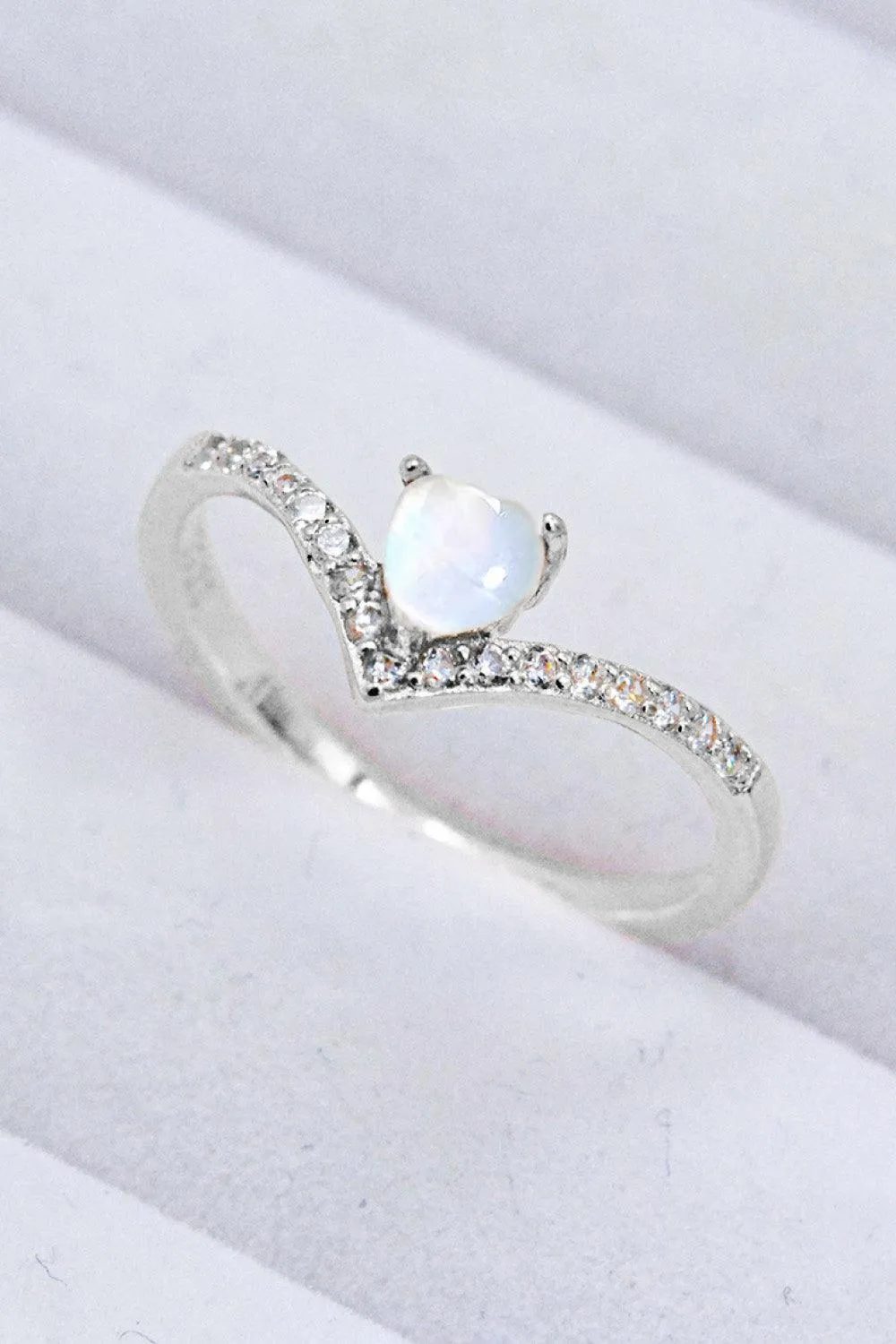 Hazel Blues® | Moonstone Heart-Shaped Ring
