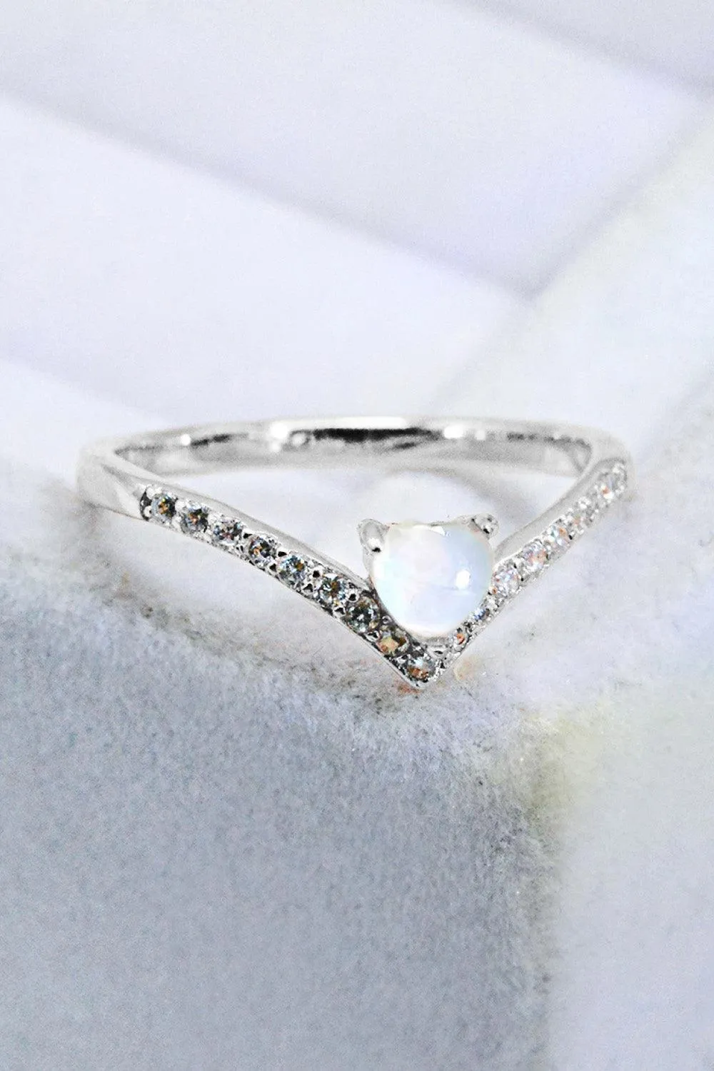Hazel Blues® | Moonstone Heart-Shaped Ring