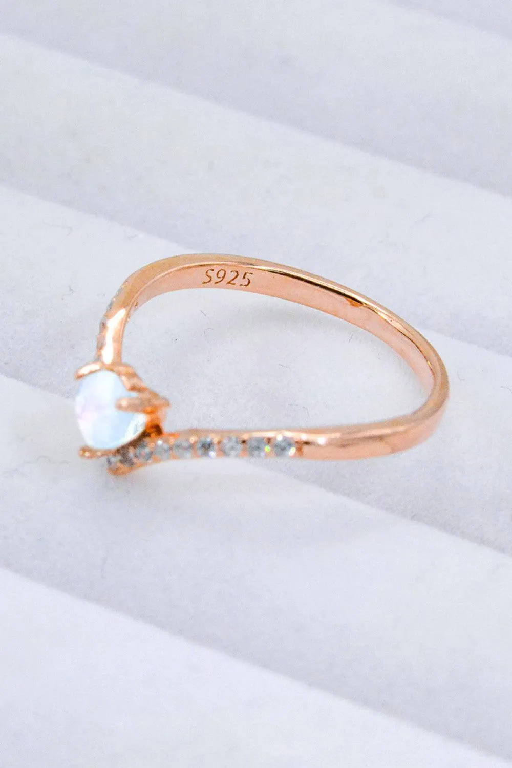 Hazel Blues® | Moonstone Heart-Shaped Ring