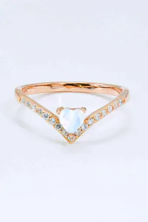 Hazel Blues® | Moonstone Heart-Shaped Ring