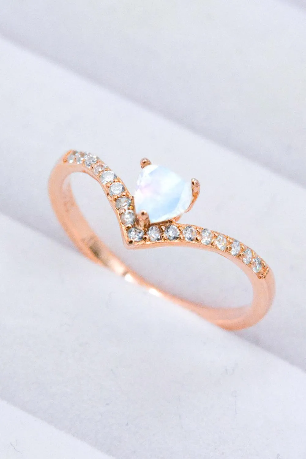 Hazel Blues® | Moonstone Heart-Shaped Ring