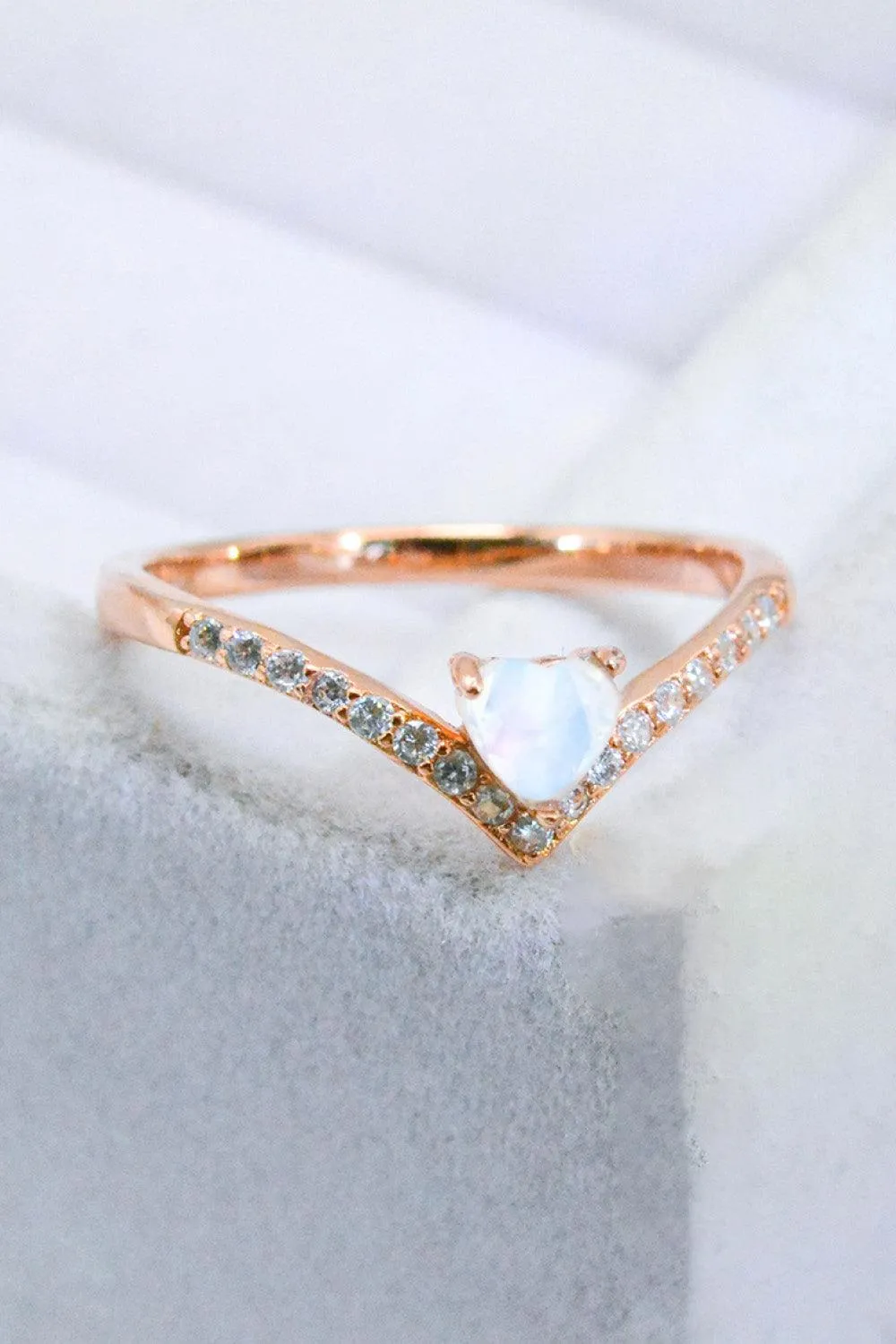 Hazel Blues® | Moonstone Heart-Shaped Ring