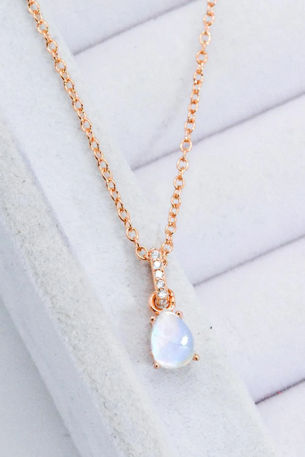 Hazel Blues® | Moonstone Teardrop Pendant Necklace