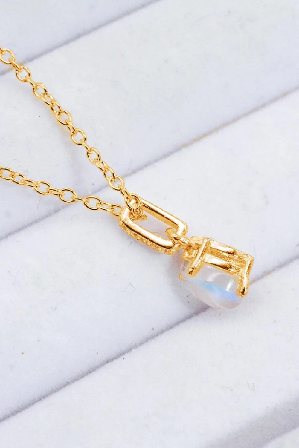 Hazel Blues® | Moonstone Teardrop Pendant Necklace