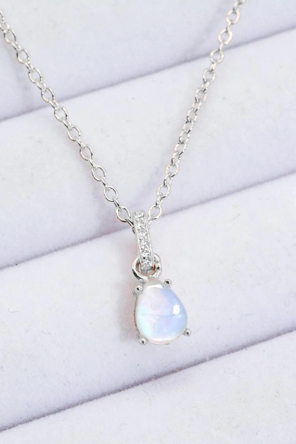Hazel Blues® | Moonstone Teardrop Pendant Necklace