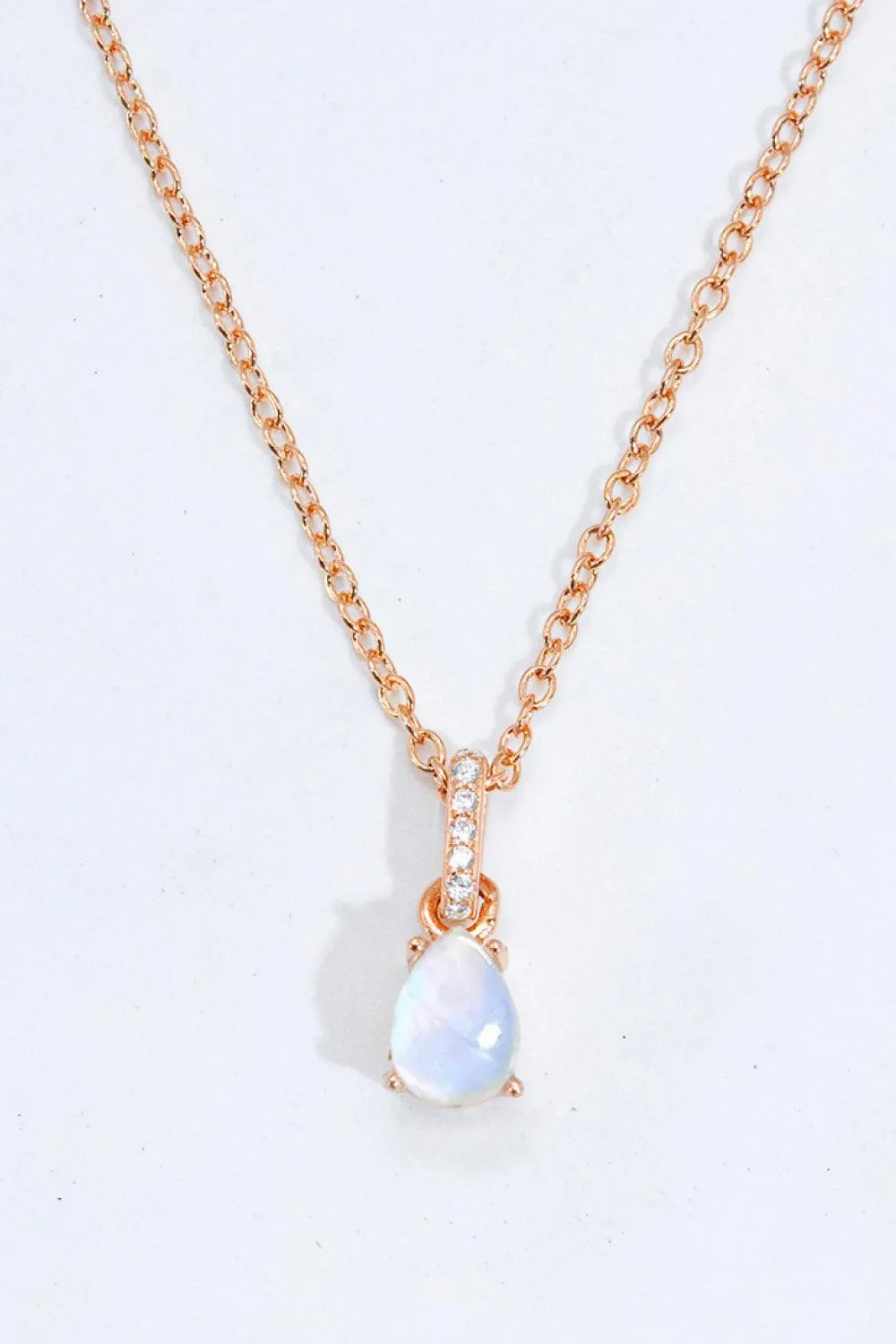 Hazel Blues® | Moonstone Teardrop Pendant Necklace