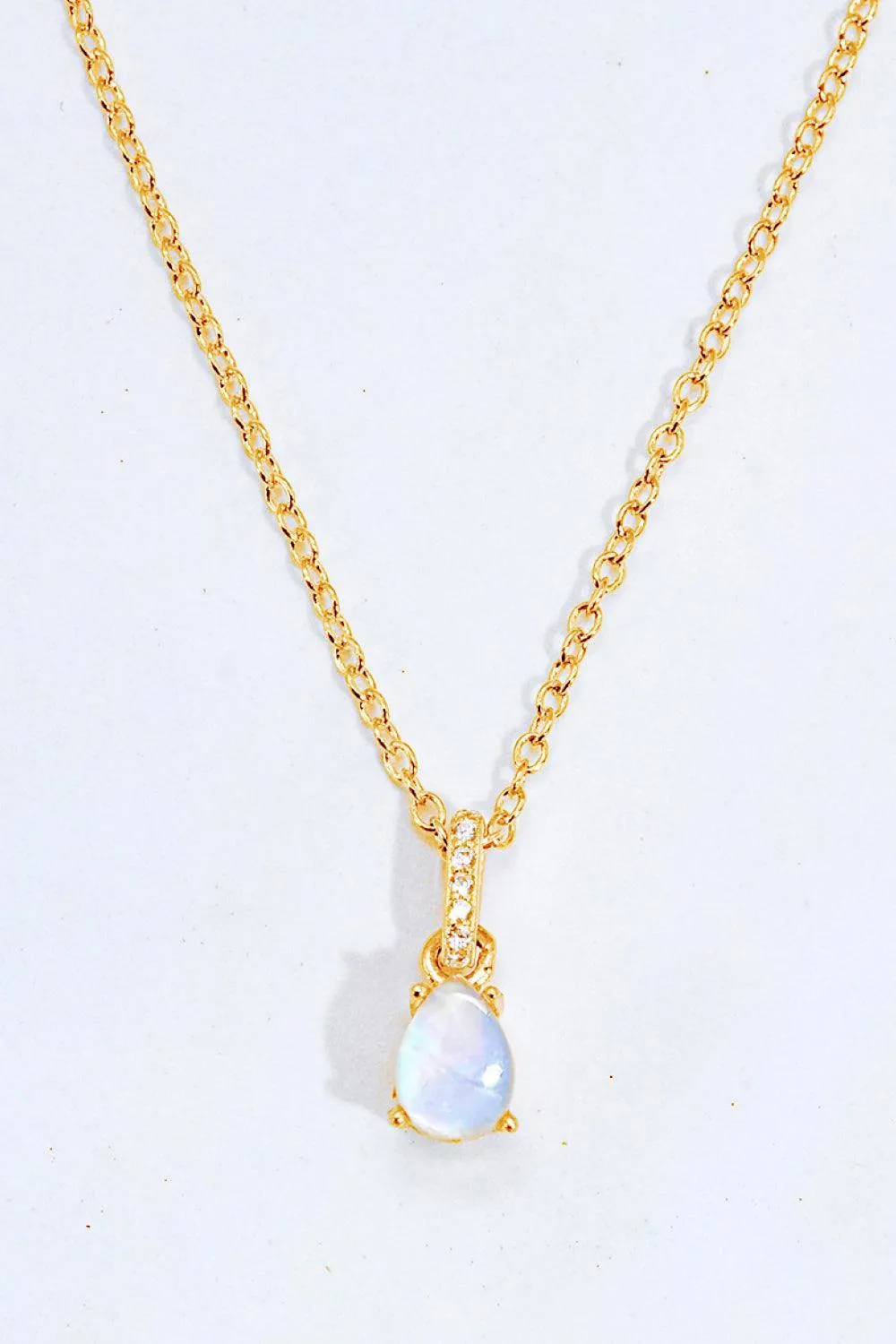 Hazel Blues® | Moonstone Teardrop Pendant Necklace