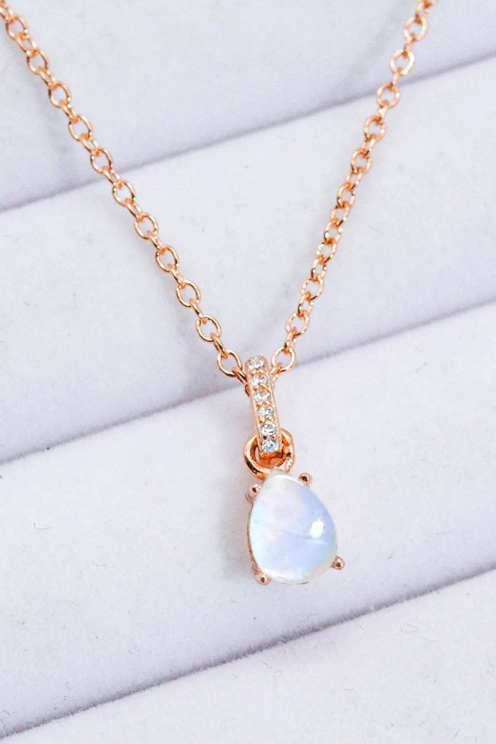 Hazel Blues® | Moonstone Teardrop Pendant Necklace