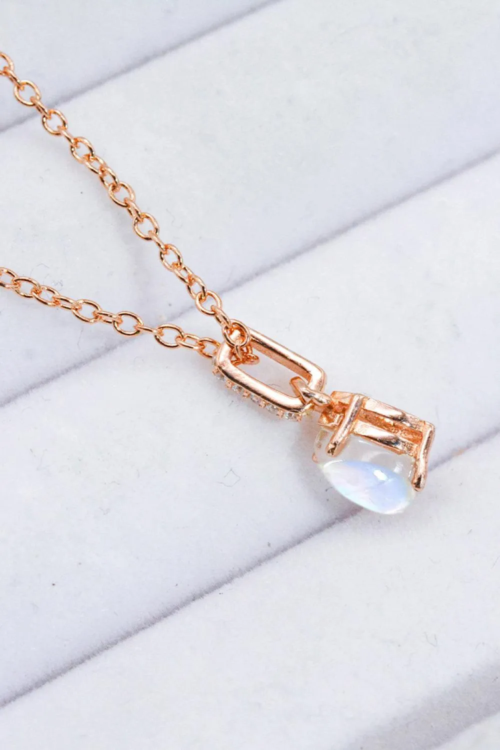 Hazel Blues® | Moonstone Teardrop Pendant Necklace