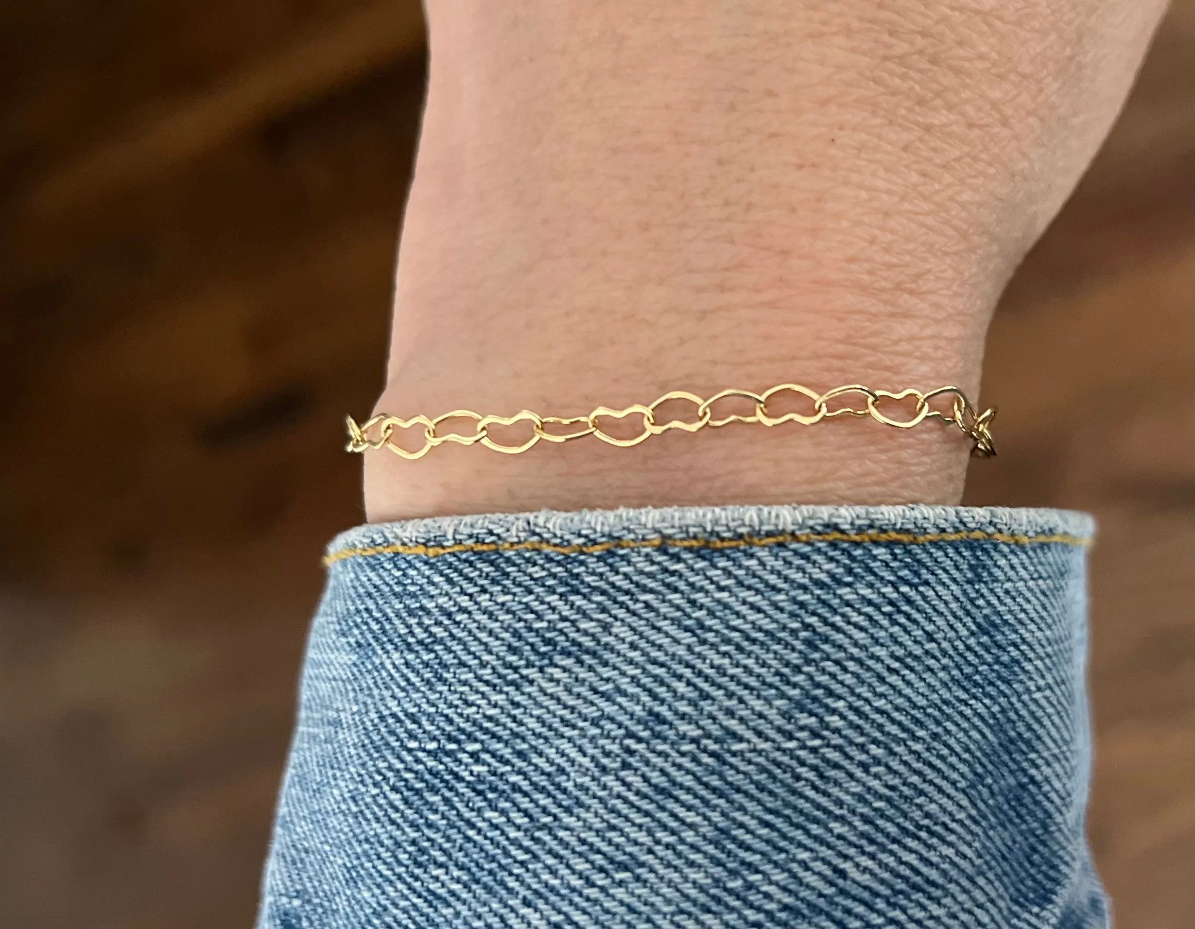 Heart Link Chain Bracelet