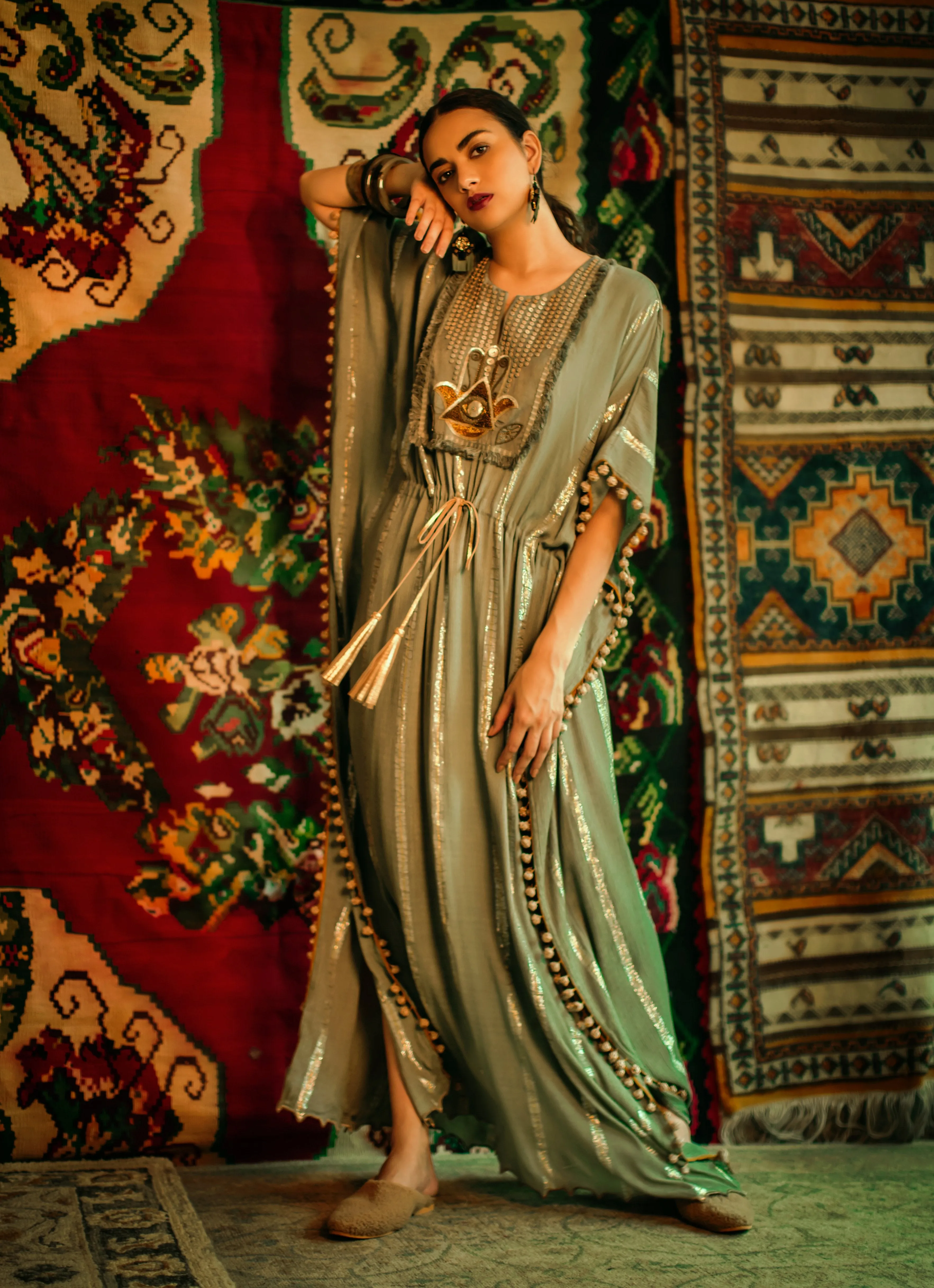 Heirloom  -   the-long-kaftan-with-hamsa