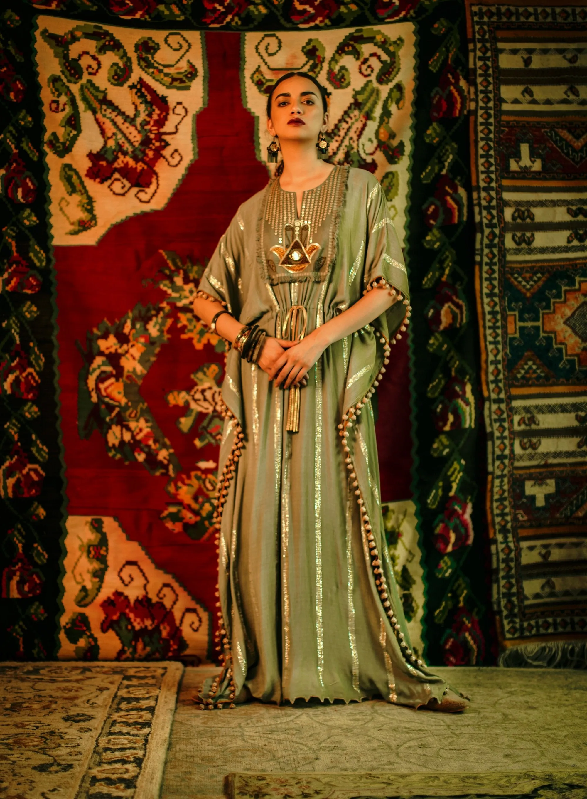 Heirloom  -   the-long-kaftan-with-hamsa