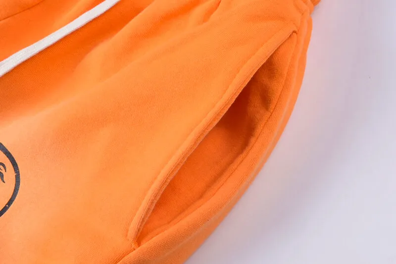 Hellstar Fire Orange Closed Elastic Bottom Pants