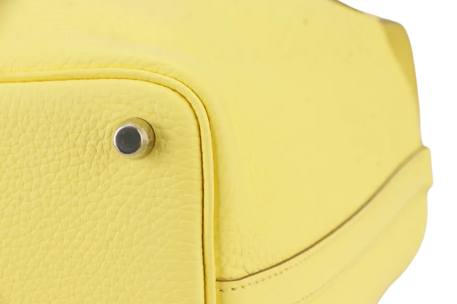 HERMES PICOTIN 18 STAMP B (YEAR 2023) LIME CLEMENCE LEATHER PALLADIUM HARDWARE WITH LOCK&KEYS , DUST COVER AND BOX