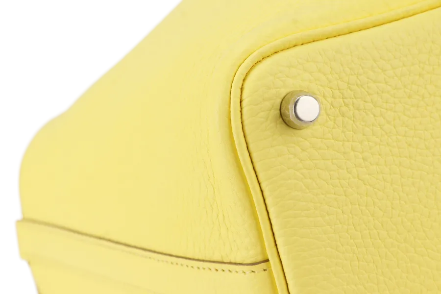 HERMES PICOTIN 18 STAMP B (YEAR 2023) LIME CLEMENCE LEATHER PALLADIUM HARDWARE WITH LOCK&KEYS , DUST COVER AND BOX