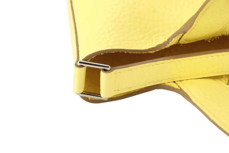 HERMES PICOTIN 18 STAMP B (YEAR 2023) LIME CLEMENCE LEATHER PALLADIUM HARDWARE WITH LOCK&KEYS , DUST COVER AND BOX