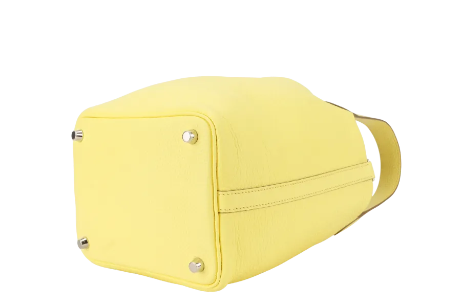 HERMES PICOTIN 18 STAMP B (YEAR 2023) LIME CLEMENCE LEATHER PALLADIUM HARDWARE WITH LOCK&KEYS , DUST COVER AND BOX
