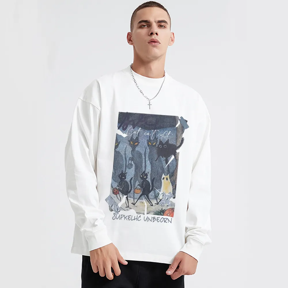 High Street Cat Shadow Ghost Long-Sleeve Shirt