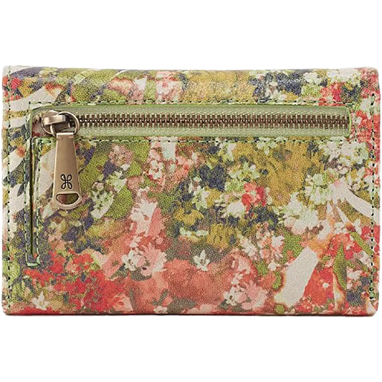 Hobo Jill Trifold Wallet Tropic Print Leather