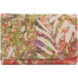 Hobo Jill Trifold Wallet Tropic Print Leather