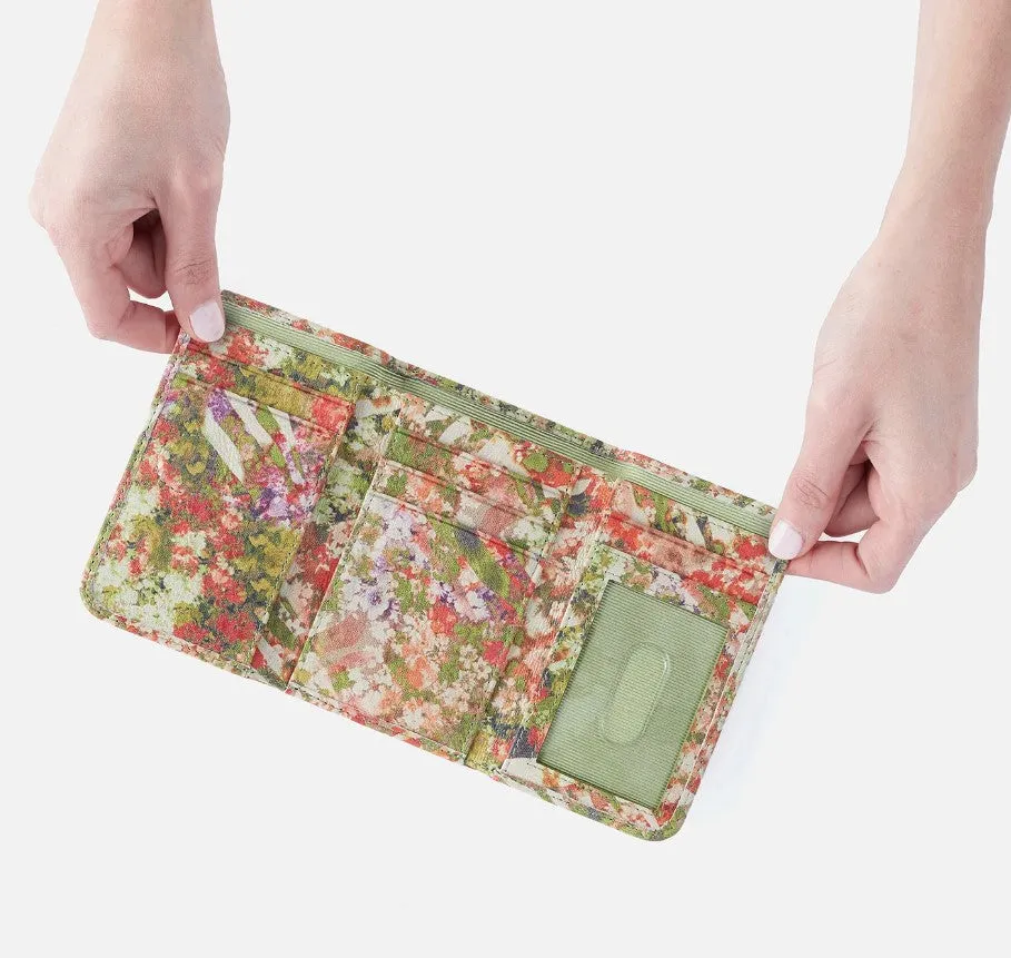 Hobo Jill Trifold Wallet Tropic Print Leather