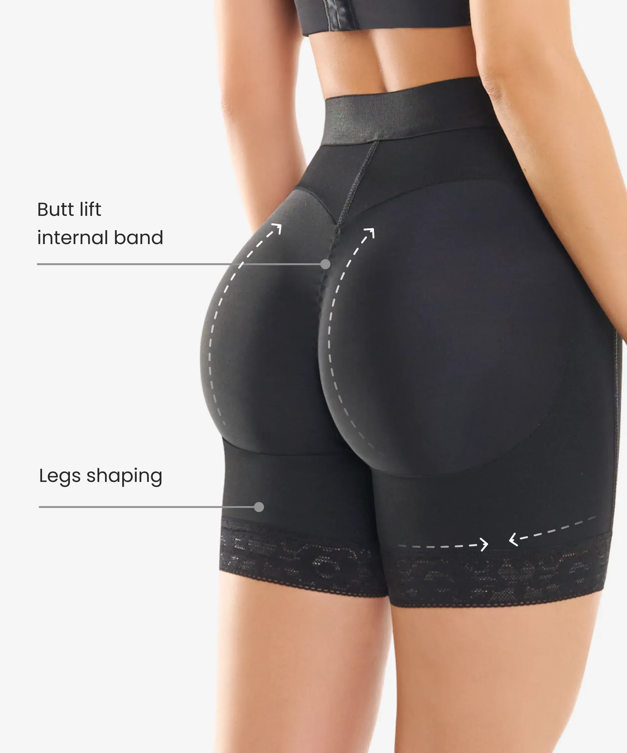 Hook closure high compression shorts - Style 255