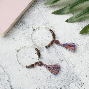 Hoop Tassel Earrings