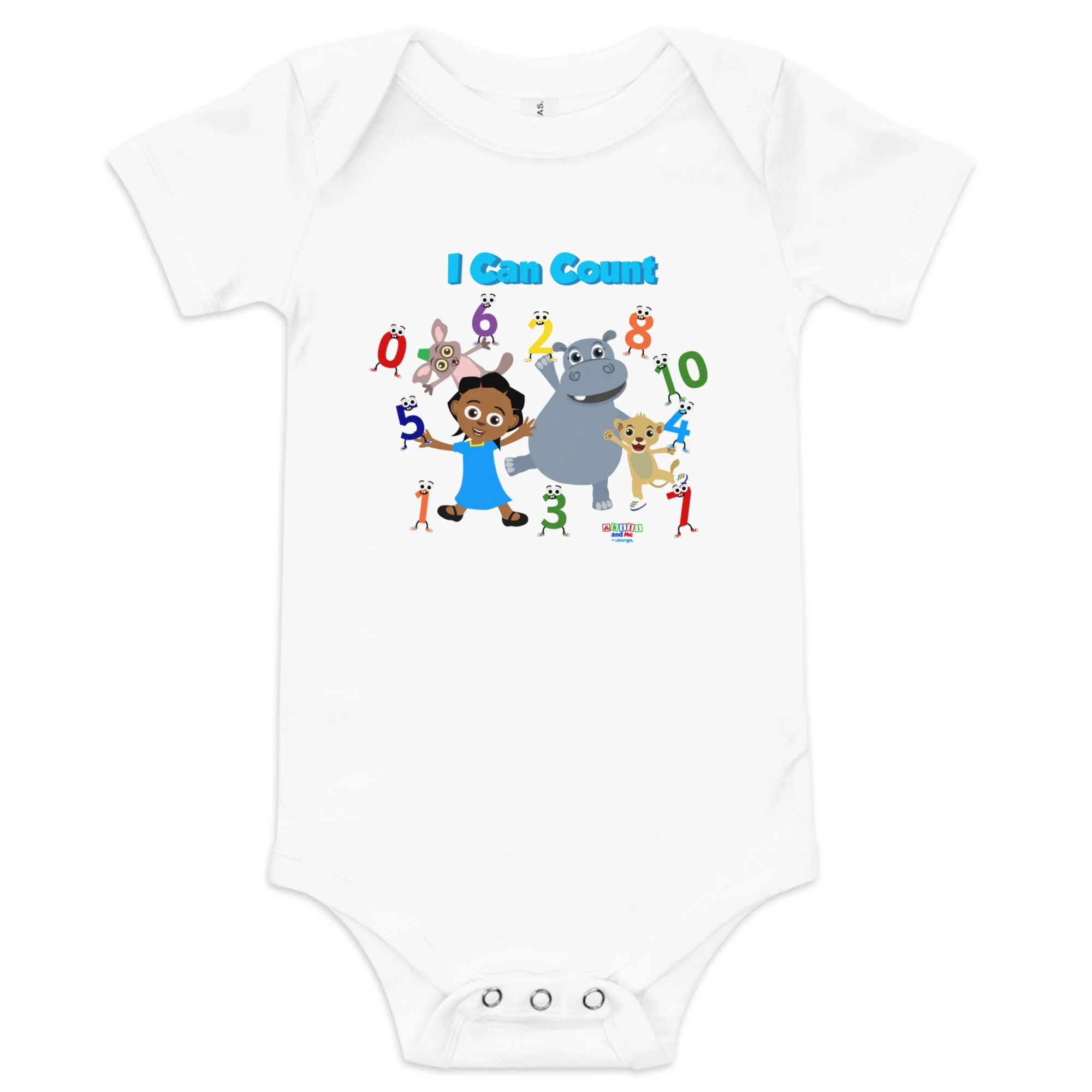 'I can count' Baby short sleeve one piece
